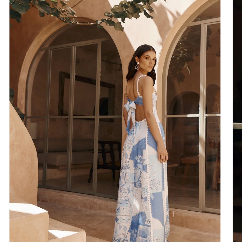 Omorfos Terazza Dress - Vaso Blu